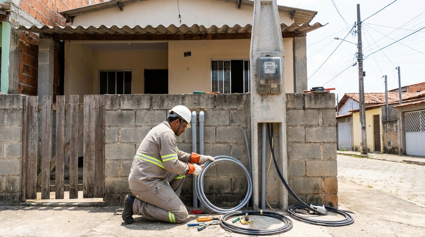Instalação de Poste Padrão na Alemanha, São Luís‑MA