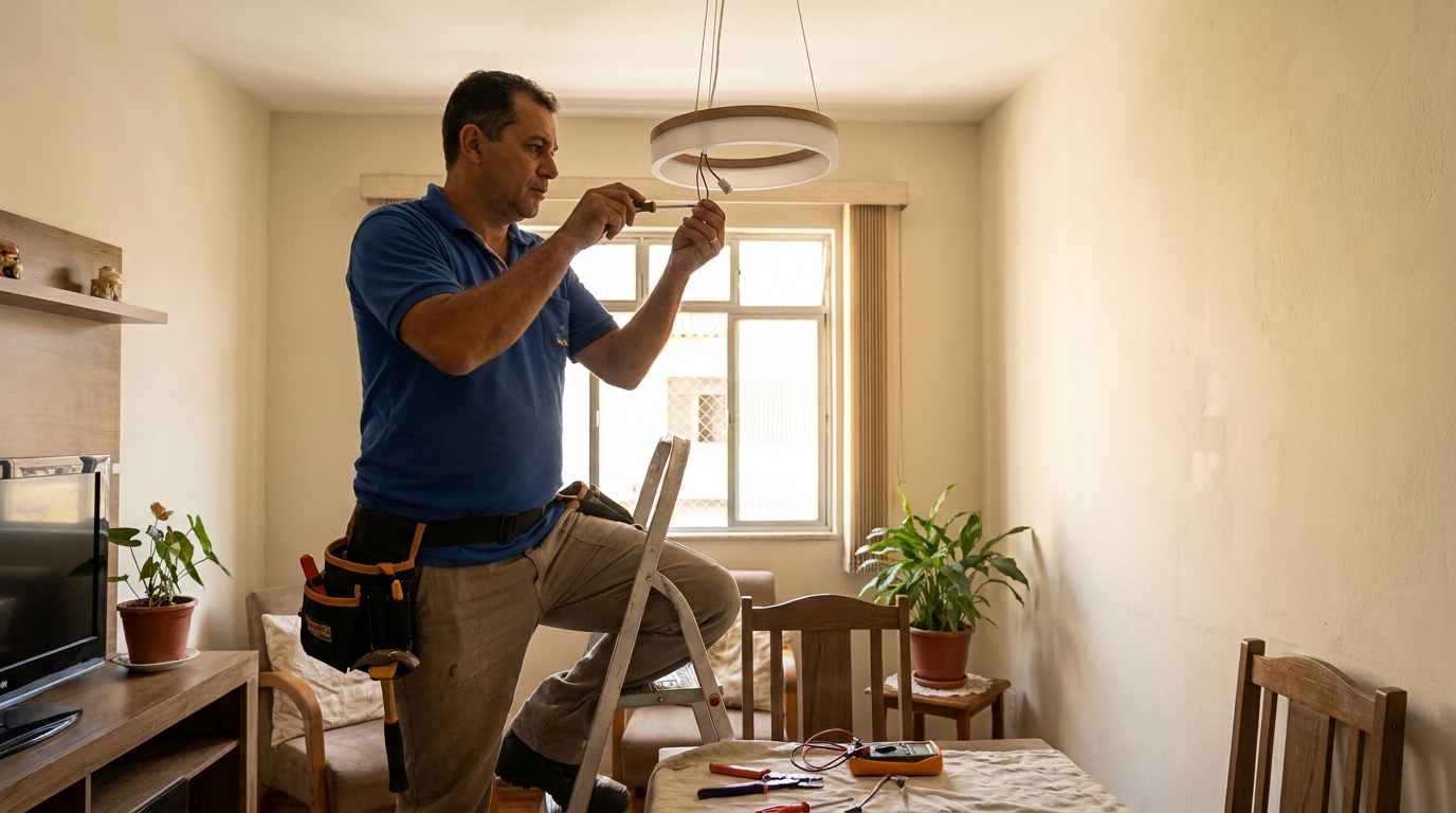 Instalação de Spots de LED nos Argola e Tambor, São Luís‑MA